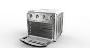 Air Fryer Toaster Oven Combo, 4 Slice Toaster Convection Oven Warm, Broil, Toast, Bake, Oil-Free, Accessories Included, Stainless Steel, Silver(16QT A