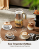 5in1 Flower print electric milk foam device, variable temperature and thickness foam device and steamer intelligent touch control milk heater without