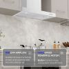 Wall Mount Range Hood 30 Inch 900CFM Vent Hood T Shape with Stainless Steel Stove Hood Split Type Permanent Grease Baffle Filter, Chimney Style Kitche