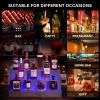 LED Lighted Liquor Bottle Display Shelf, 20 Inch Bar Display Shelf, DIY Illuminated Bottle Shelf with App & Remote Control, 2 Step Freestanding Holdin