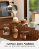 5in1 Flower print electric milk foam device, variable temperature and thickness foam device and steamer intelligent touch control milk heater without