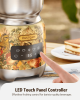 5in1 Flower print electric milk foam device, variable temperature and thickness foam device and steamer intelligent touch control milk heater without