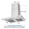 Wall Mount Range Hood 30 Inch 900CFM Vent Hood T Shape with Stainless Steel Stove Hood Split Type Permanent Grease Baffle Filter, Chimney Style Kitche