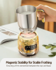 5in1 Flower print electric milk foam device, variable temperature and thickness foam device and steamer intelligent touch control milk heater without