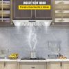 Range Hood Insert 30 inch,Stainless Steel Kitchen Vent Hood 600CFM,Built-in Kitchen Stove Hood w/Front Touch Control and Front LED Lights,Baffle Filte