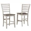 Abacus - 5 Piece Dining Set With Drop Leaf Counter Height Table - Smoke Grey