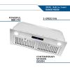Range Hood Insert 30 inch,Stainless Steel Kitchen Vent Hood 600CFM,Built-in Kitchen Stove Hood w/Front Touch Control and Front LED Lights,Baffle Filte