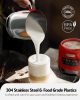 5in1 Ruby electric milk foam 5 settings Cold foam hot foam hot air foam Hot milk or hot chocolate LED touch control 400ML/13.5oz cold and hot latte, c