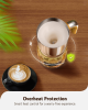 5in1 Flower print electric milk foam device, variable temperature and thickness foam device and steamer intelligent touch control milk heater without