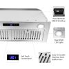 Range Hood Insert 30 inch,Stainless Steel Kitchen Vent Hood 600CFM,Built-in Kitchen Stove Hood w/Front Touch Control and Front LED Lights,Baffle Filte