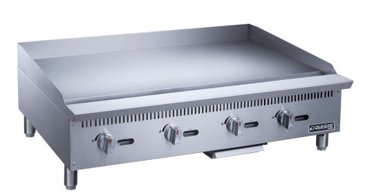 Dukers 48" All Stainless Steel Four Burner Griddle (Model: DCGMA48(33.5 Depth), Material: Stainless Steel)