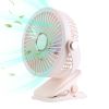 Portable Quiet Clip On Fan With 5 Speeds 3 Brightness 720¬∞ Fully Adjustable Angle Type-C Rechargeable Clip Desk Wall Mounted Fan For Camping Office H