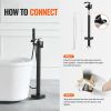 VEVOR Freestanding Bathtub Faucet, Floor Mount, Freestanding Tub Filler, Shower Mixer Taps, Two Water Modes, 360¬∞ Swivel Spout, for Bathing & Showeri