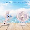 Portable Quiet Clip On Fan With 5 Speeds 3 Brightness 720¬∞ Fully Adjustable Angle Type-C Rechargeable Clip Desk Wall Mounted Fan For Camping Office H