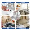 Faucet Splash Mat 14.56x5.51in Silicone Sink Drying Mat Water Drip Catching Tray Water Drainage Pad Sponge Soap Holder for Kitchen Bathroom Sink Fauce